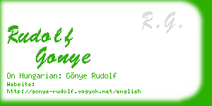 rudolf gonye business card